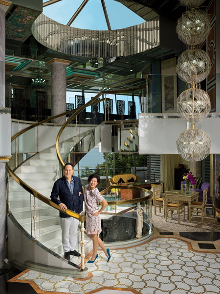 “It’s been tragic and comic”: Cecil and Gigi Chao at Happy Lodge, Cecil’s 16,000-square-foot mansion in Hong Kong